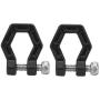 keenso 2PCS Metal Trailer Hook Parts Fit for SCX10 90046 Trx4 D90 1/10 RC Climbing Car Accessory( Black)