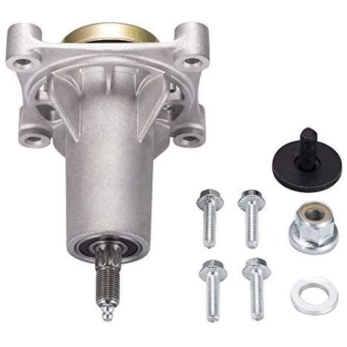 Spindle Assembly Fits for Craftsman/Husqvarna/Ariens/Poulan,Mandrel for Craftsman Husqvarna Ariens Poulan Tractor Mower Deck, Come with All Mounting Hardware including Threaded Bolt and Grease Fitting