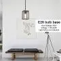 VINLUZ Kitchen Island 1-Light Fixture Farmhouse Wood Accents Frame Pendant Square, Black Metal Finish Dining Room Lighting Fixture Hanging, Modern Industrial Style VINLUZ Kitchen Island 1-Light Fixture Farmhouse Wood Accents Frame Pendant Square, Black Metal Finish Dining Room Lighting Fixture Hanging, Modern Industrial Style