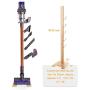 XIGOO Storage-Stand-Docking-Station-Holder Compatible with Dyson V11 V10 V8 V7 Cordless Vacuum Cleaners & Accessories, Stable Metal Organizer Rack, Brushed Gold