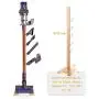 XIGOO Storage-Stand-Docking-Station-Holder Compatible with Dyson V11 V10 V8 V7 Cordless Vacuum Cleaners & Accessories, Stable Metal Organizer Rack, Brushed Gold