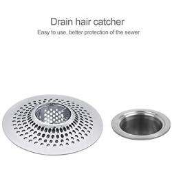 LEKEYE Drain Hair Catcher/Bathtub Shower Drain Hair Trap/Strainer Stainless Steel Drain Protector(Patented Product)