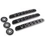 HOZAN 3pcs/Set Exterior Black Aluminum Door Handle Tailgate Bar Trim Inserts with Star Push Button Cover Compatible with Jeep Wrangler JK 2D 2007-2017