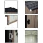 HYD-Parts Outdoor Storage Shed Steel 6x4 FT, Outdoor Tool Storage Garden Shed W/Sloped Metal Roof