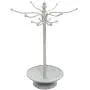 MyGift Vintage Style Whitewashed Metal 12 Hook Jewelry Organizer Tree Rack Stand w/Ring Dish Tray MyGift Vintage Style Whitewashed Metal 12 Hook Jewelry Organizer Tree Rack Stand w/Ring Dish Tray
