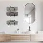 Wallniture Solid Wrought Iron Metal Towel Rack Holder - Wall Mount Rustic Home Decor - Bathroom Organizer Black Set of 3 (Curved Finish) Wallniture Solid Wrought Iron Metal Towel Rack Holder - Wall Mount Rustic Home Decor - Bathroom Organizer Black Set of 3 (Curved Finish)