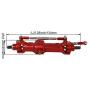 Mxfans Aluminum Alloy RC1:16 Front Shaft Axle Assembly for WPL Upgrade Part Red