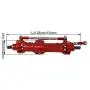 Mxfans Aluminum Alloy RC1:16 Front Shaft Axle Assembly for WPL Upgrade Part Red
