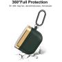 VORCSBINE AirPods Pro Case Cover Cute,Shock-Absorbing Protective Metal Case Cover with Keychain for Apple Airpods Pro-Green