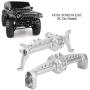Dilwe RC Front Rear Axle, Metal Front Axle Axle Shell Upgrade Parts Accessory Compatible with SCX10 III 1/10 RC Car Model(Silver)