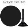 12 inches/ 30cm Black Cake Stand, Simple Style Metal Round Wedding Event Birthday Party Dessert Cupcake Pedestal Display Plate (Black, Diam 12'')