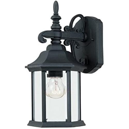 2961-BK Outdoor Wall Lantern, Black Cast Aluminum