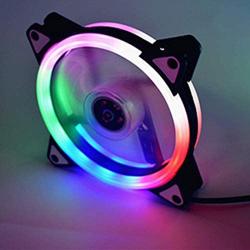 sddfor 12V LED Light CPU Cooler Fan, Silent Fan PC Computer Fan Case Heatsink Cooler Cooling Fan