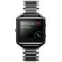 Oitom Metal Bands Compatible with Fitbit Blaze Large,Frame Housing+Stainless Steel Bracelet Replacement Accessory Strap Watch Band for Smart Fitness Watch(Black Frame+Silver/Black Band)