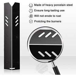 BBQ funland Replacement Part for Uniflame GBC1059WB, Backyard BY13-101-001-13, DynaGlo, Better Home&Garden Grill, 15 inch Porcelain Steel Heat Plate Shield Tent Flame Tamer Burner Cover, 5-Pack