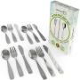 12 Piece Stainless Steel Kids Silverware Set - Child and Toddler Safe Flatware - Kids Utensil Set - Metal Kids Cutlery Set Includes 4 Small Kids Spoons, 4 Forks & 4 Knives