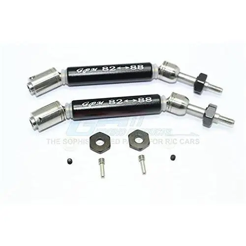 GPM for Traxxas Slash 4X4 / Slash 4X4 LCG / Slash 2WD F-150 / Stampede 4X4 VXL Upgrade Parts Stainless Steel 304 + Aluminum Rear CVD Drive Shaft with Steel Wheel Hex - 1Pr Set Black GPM for Traxxas Slash 4X4 / Slash 4X4 LCG / Slash 2WD F-150 / Stampede 4X4 VXL Upgrade Parts Stainless Steel 304 + Aluminum Rear CVD Drive Shaft with Steel Wheel Hex - 1Pr Set Black
