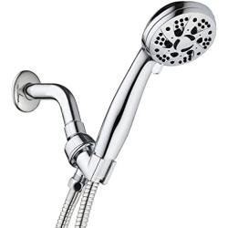 AquaDance High Pressure 6-Setting 3.5'' Chrome Face Handheld Shower with Hose for the Ultimate Shower Experience! Officially Independently Tested to Meet Strict US Quality & Performance Standards!