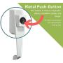Ideal Security BK312W VP Push Button Storm Door Handle Set with Key lock All Metal Build, Premium Inside Latch, White.
