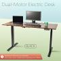 TOPSKY Dual Motor Electric Adjustable Standing Computer Desk for Home and Office (Black Frame only)