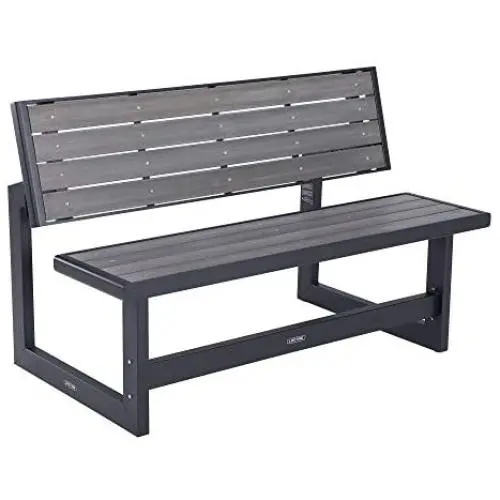 Lifetime 60253 Outdoor Convertible Bench, 55 Inch, Harbor Gray Lifetime 60253 Outdoor Convertible Bench, 55 Inch, Harbor Gray