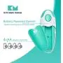 Electric Can Opener: Kitchen Mama Portable Battery Powered Automatic Smooth Edge Can Opener, Ergonomic Can Openers, One Press to Open Can for Seniors, Chef, and Daily Cooking (Teal Green)