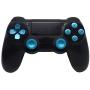 TOMSIN Metal Buttons for DualShock 4, Aluminum Metal Thumbsticks Analog Grip & Bullet Buttons & D-pad for PS4 Controller (Blue)