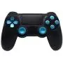TOMSIN Metal Buttons for DualShock 4, Aluminum Metal Thumbsticks Analog Grip & Bullet Buttons & D-pad for PS4 Controller (Blue)
