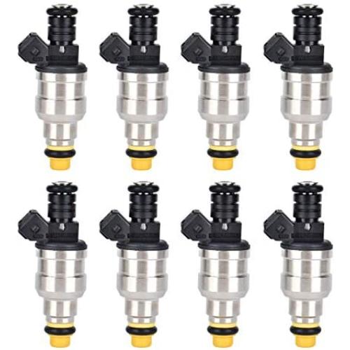 0280150943 822-12110 New Replacement Fuel Injectors Engine Part Fit for Ford 4.6L 5.0L 5.4L 5.8L - Set of 8 (Silver)