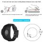 Leotop Compatible with Samsung Galaxy Watch 42mm/Galaxy Watch 3 41mm/Active 40mm/Active 2 40mm 44mm/Gear S2 Classic Bands 20mm Replacement Genuine Leather Cuff Strap with Metal Buckle Men Women(Black)