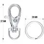 JEWMAY Metal Swivel Lanyard Snap Hook with Key Rings Keychain Hooks for Lanyard Key Rings Crafting JEWMAY Metal Swivel Lanyard Snap Hook with Key Rings Keychain Hooks for Lanyard Key Rings Crafting