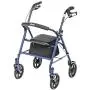 Drive Medical 10257BL-1 Four Wheel Walker Rollator with Fold Up Removable Back Support Drive Medical 10257BL-1 Four Wheel Walker Rollator with Fold Up Removable Back Support