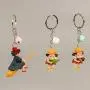 KINGFOREST 100PCS Split Key Ring with Chain 1 inch and Jump Rings with Screw Eye Pins,Split Key Ring with Chain Silver Color Metal Split Key Chain Ring Parts with Open Jump Ring and Connector.