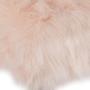 HomePop Faux Fur Square Stool with Metal Legs, Pink
