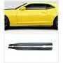 NO7RUBAN Side Skirts Fit for 2010-2015 Chevy Camaro Luxury Sports Style Rocker Panel Extension Lip Black Unpainted