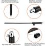 Vehipa Outdoor Torches/Patio Flame Metal Torch - Set of 4, Backyard Torch with Snuffer Covers for Garden Decorating,Parties（45 in）