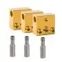 Ender 3D Printer Parts Silicone Socks/Aluminum Heater Block/Stainless Steel Throat for MK7 MK8 Extruder Kits Ender 3/Ender 3 Pro/Creality CR-10 /CR10S /S4 /S5 (3 Packs)