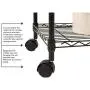 BestOffice 14''x30''x60'' Storage Shelves Heavy Duty Shelving 5 Tier Layer Wire Shelving Unit with Wheels Metal Wire Shelf Standing Garage Shelves Storage Rack,Adjustable NSF Certified(Black)