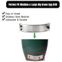 Dracarys Green Egg Replacement Parts Stainless Steel Draft Door Kit BBQ Parts Big Green Egg Parts Accessories Fit for Medium & Large Big Egg Grill, with Punched Mesh Screen