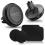 Magnetic Phone Car Mount Vent Strong 2 Pack, VOLPORT Universal Air Vent Magnetic Car Mount Airvent Clip Magnet Cell Phone Holder for Car with Mount Metal Plates Compatible for iPhone 12 11, Galaxy S10
