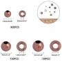 PH PandaHall 2850pcs 5 Colors 3 Sizes Smooth Round Spacer Beads Tiny Metal Beads Spacers for Jewelry Making Supplies (2.4mm, 4mm, 6mm)