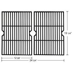 Hongso 19 1/4 Inch Porcelain Cast Iron Grill Grate Cooking Grid Replacement for Charmglow 810-7450-S, 810-8530-F/S, Nexgrill 720-0511 20-0336, Aussie, Kenmore, Jenn-Air, Weber Genesis Series, PCB152