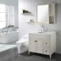 PARLOS Widespread Double Handles Bathroom Faucet with Metal Pop Up Drain and cUPC Faucet Supply Lines, Brushed Nickel, Demeter 13651