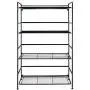 Flipshelf Folding Metal Bookcase-Small Space Solution-No Assembly-Home, Kitchen, Bathroom and Office Black, 4 Shelves, Wide Flipshelf Folding Metal Bookcase-Small Space Solution-No Assembly-Home, Kitchen, Bathroom and Office Black, 4 Shelves, Wide