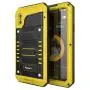 Beasyjoy iPhone X Case iPhone 10 Metal Case Heavy Duty Cover with Screen Waterproof Shockproof Durable Military Grade Full Body Protection Outdoor Yellow