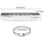 Cobella Universal Motorcycle Metal Exhaust Heat Shield Silver Straight Pattern Heel Guard Exhaust Muffler Pipe Cover