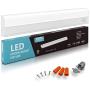 Hardwired LED Under Cabinet Task Lighting - 14 Watt, 21'', Dimmable, 5000K (Day Light), Wide Body, Long Lasting Metal Base with Frost Lens