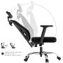 Hbada Ergonomic Office Desk Chair with Adjustable Armrest, Lumbar Support, Headrest and Breathable Skin-Friendly Mesh, Black
