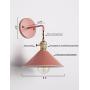 iYoee Wall Sconce Lamps Lighting Fixture with on Off Switch,Green Macaron Wall lamp E26 Edison Copper lamp Holder with Frosted Paint Body Bedside lamp Bathroom Vanity Lights