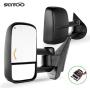 SCITOO Towing Mirrors Chrome Replace Mirror Parts with Indicator Puddle Light Electrical Operated Defrosting Function Compatible for fit 07-13 for Chevy/for GMC Silverado/Si (Just 07 New Body Style)